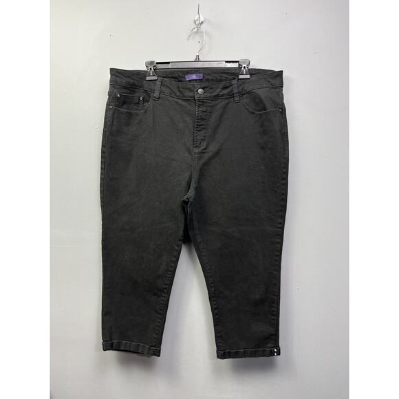 Not‎ Your Daughter's Jeans Womens Plus size 20W Crop Jeans Black NYDJ Casual - Picture 1 of 8